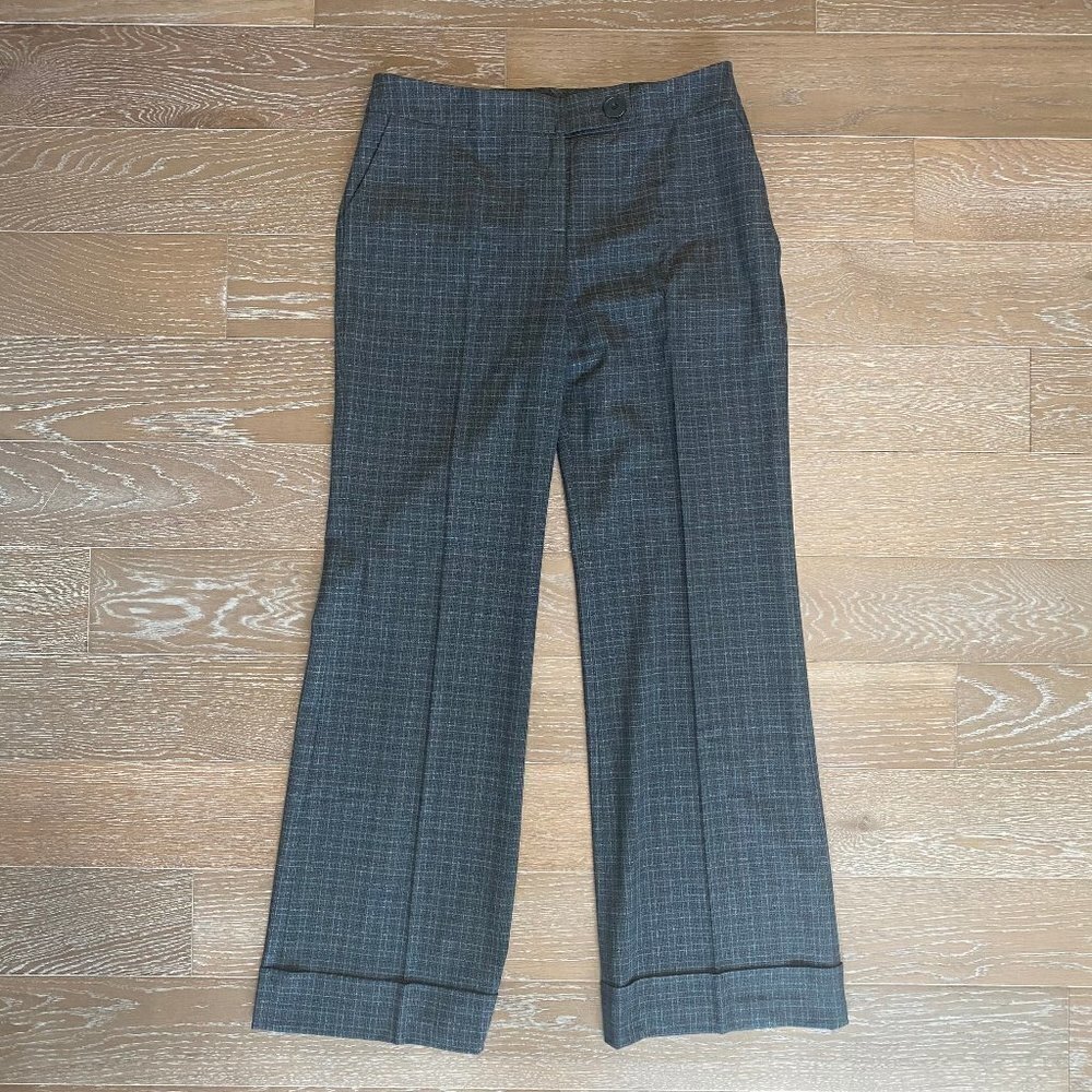 Semantiks Wide-Leg Plaid Pant | Grey | 12.